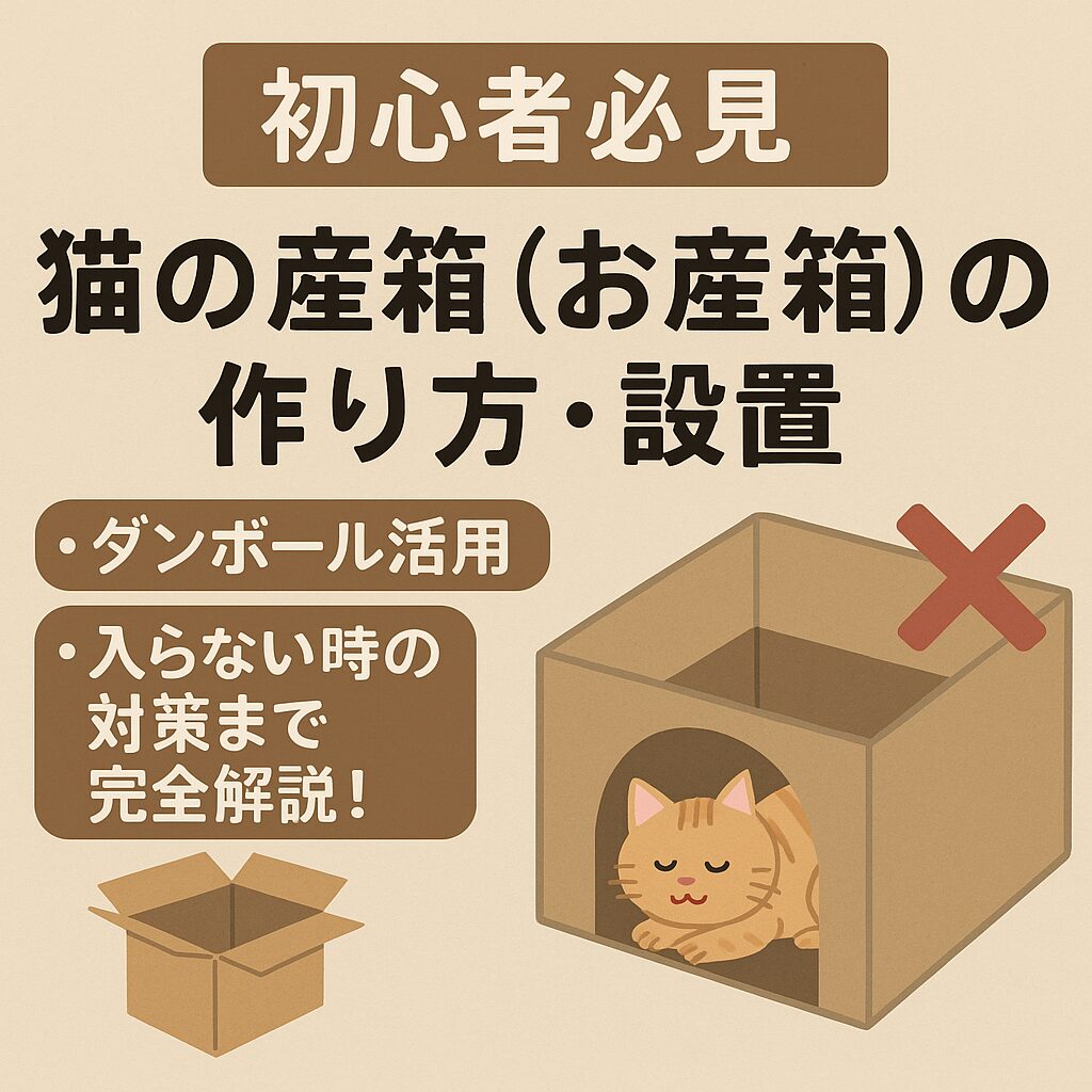 【初心者必見】猫の産箱（お産箱）の作り方・設置・ダンボール活用・入らない時の対策まで完全解説！