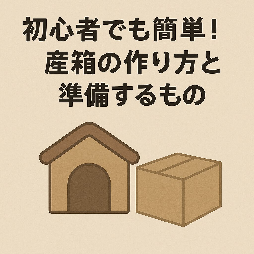 初心者でも簡単!産箱の作り方と準備するもの