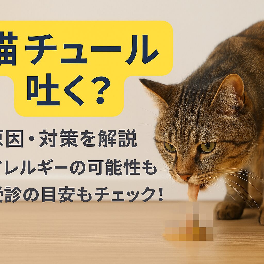 猫がチュールを吐く原因は？症状別対処法ガイド