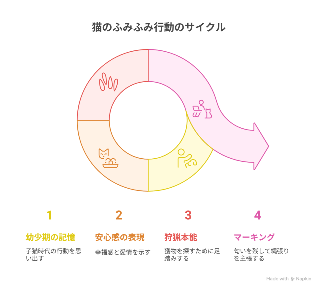 猫が後ろ足でふみふみ・足踏みする主な理由