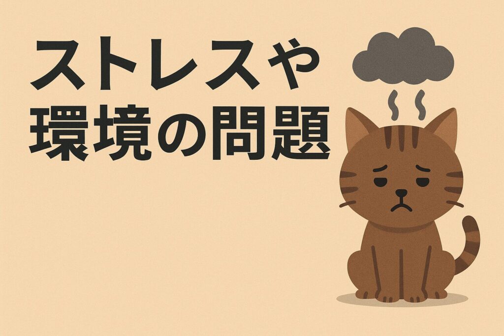 猫がブラッシングで噛む原因②：ストレスや環境の問題