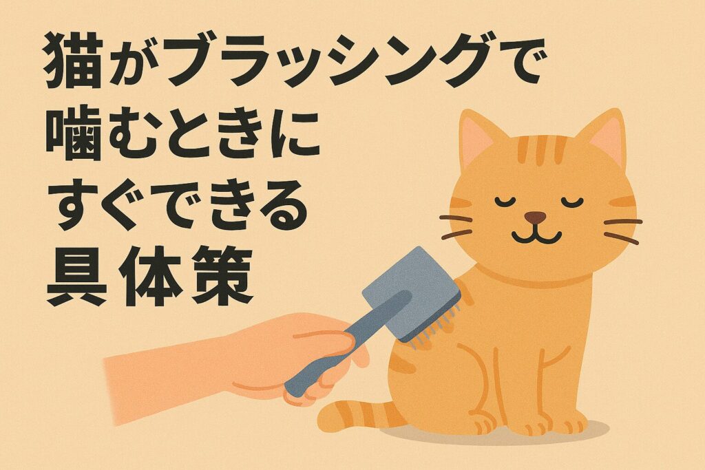 猫がブラッシングで噛むときにすぐできる具体策