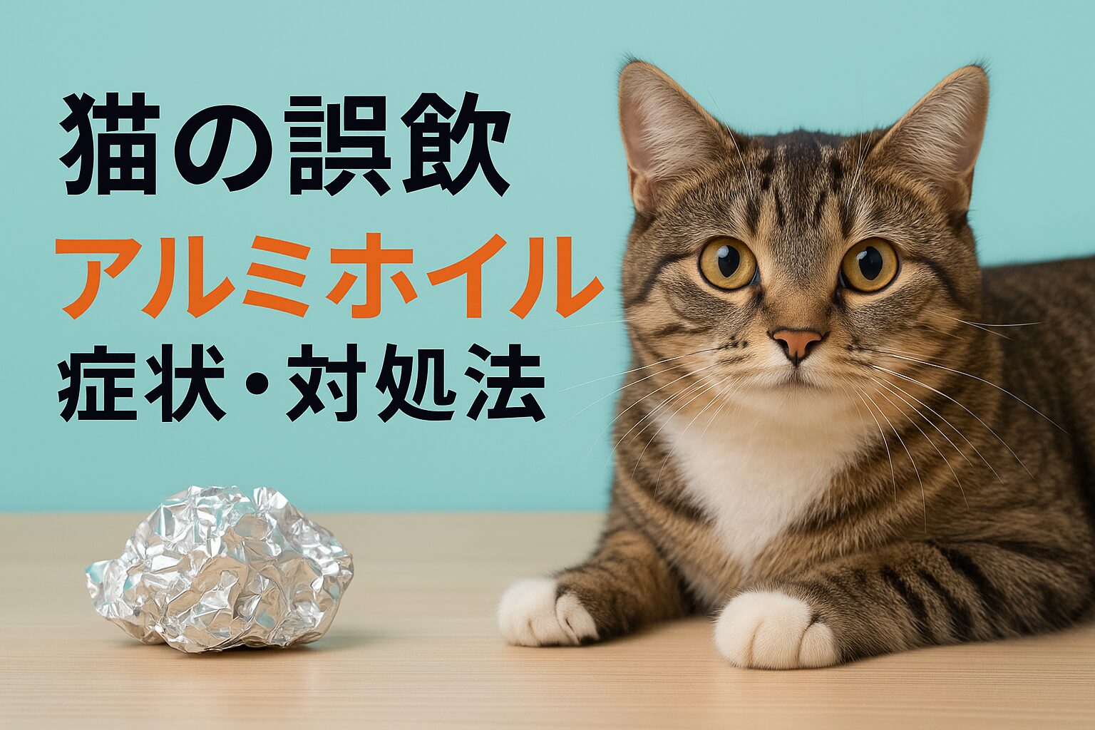 猫の誤飲：アルミホイルを食べた時の対処法と注意点