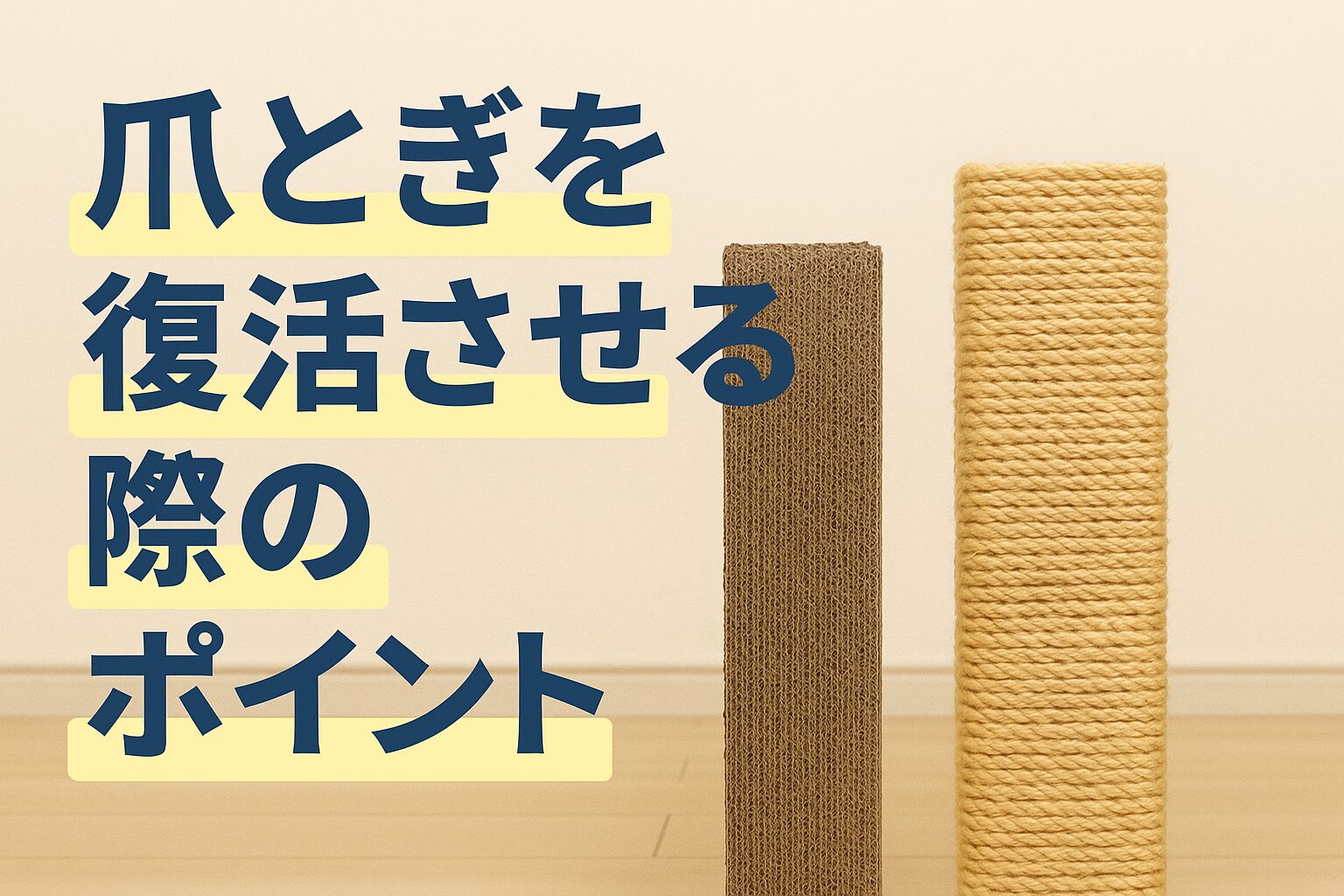 爪とぎを復活させる際のポイント
