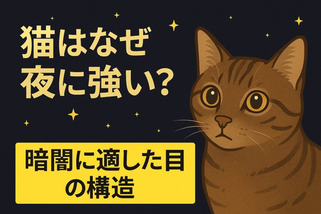猫はなぜ夜に強い?暗闇に適した目の構造