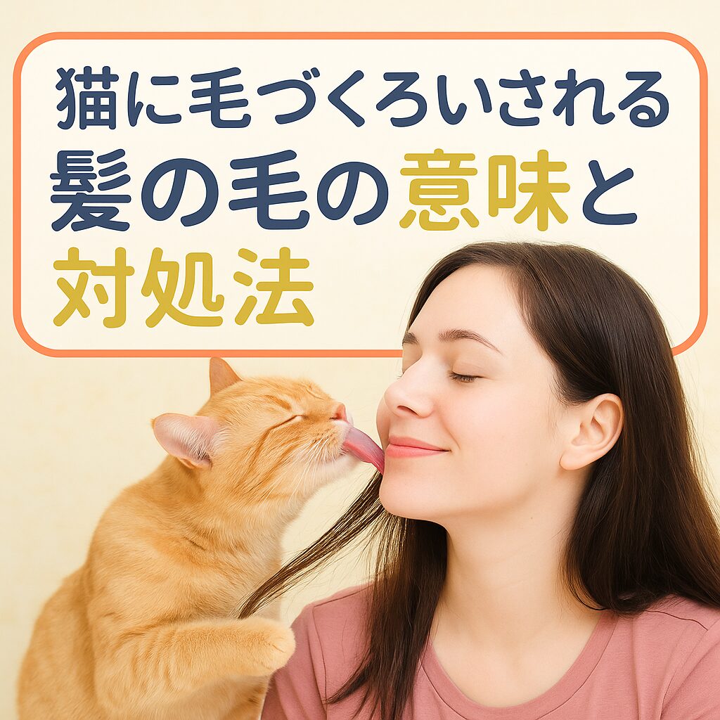 猫に毛づくろいされる髪の毛の意味と対処法