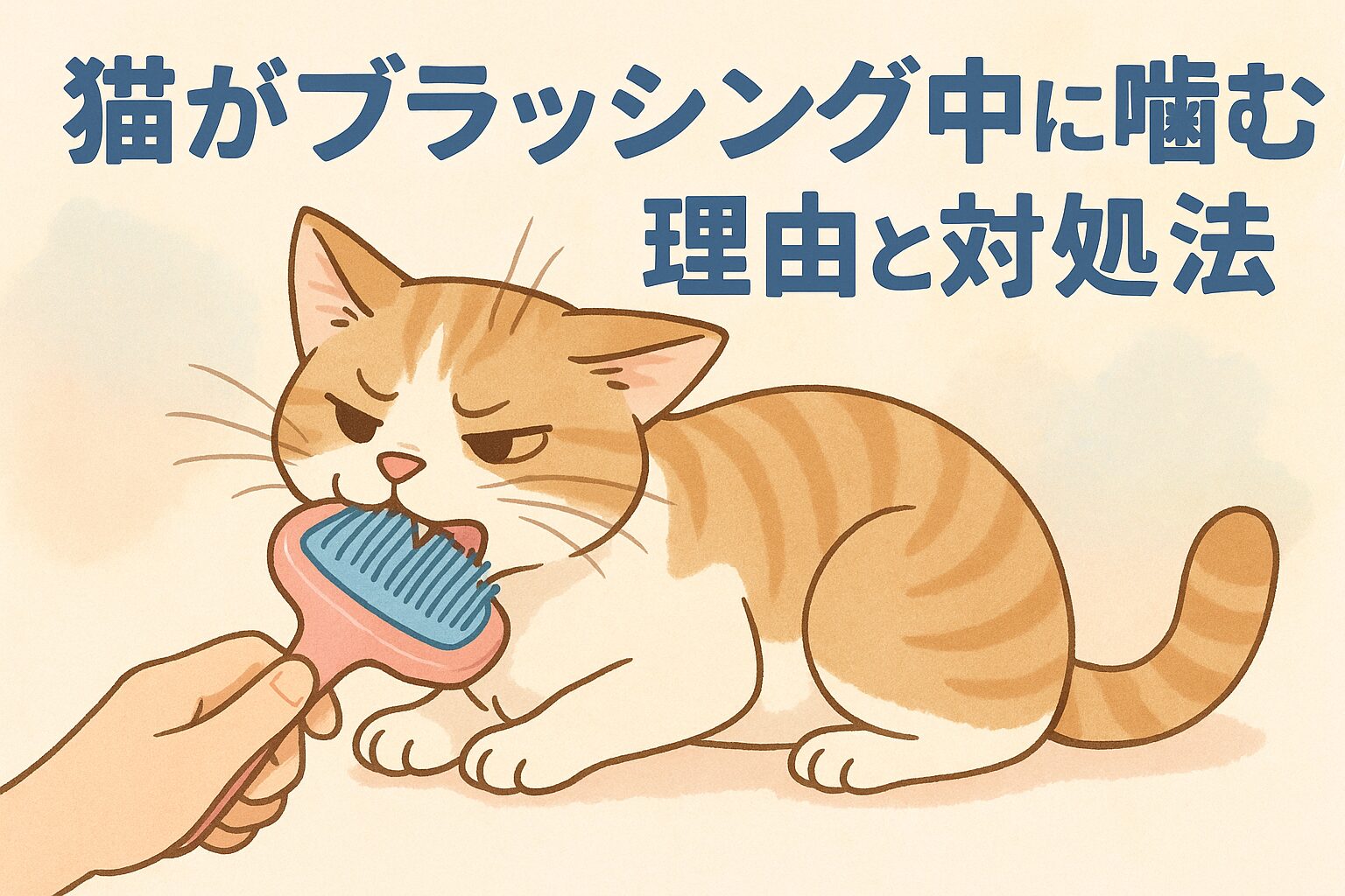 猫がブラッシング中に噛む理由と対処法を解説！