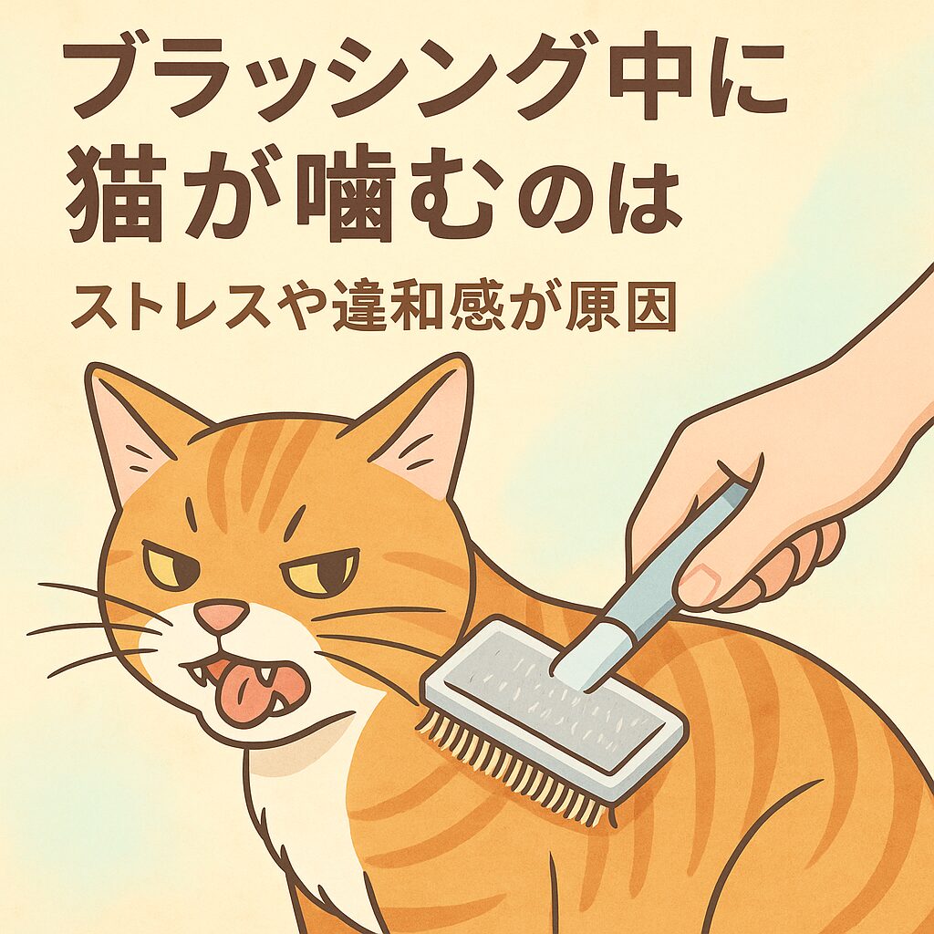 ブラッシング中に猫が噛むのはストレスや違和感が原因