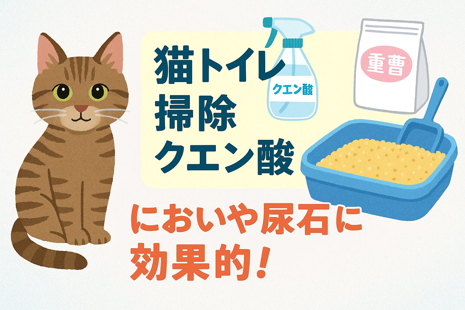 猫トイレ掃除に最適！クエン酸で簡単消臭＆除菌術