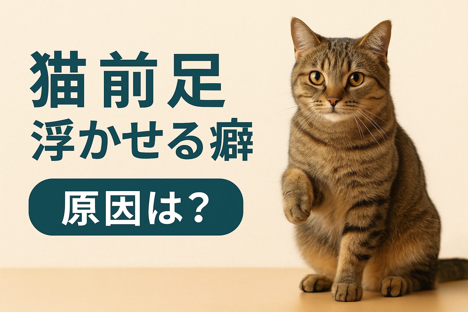猫が前足を浮かせる癖の理由とは？見逃せないサインも解説