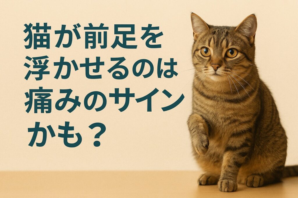 猫が前足を浮かせるのは痛みのサインかも?