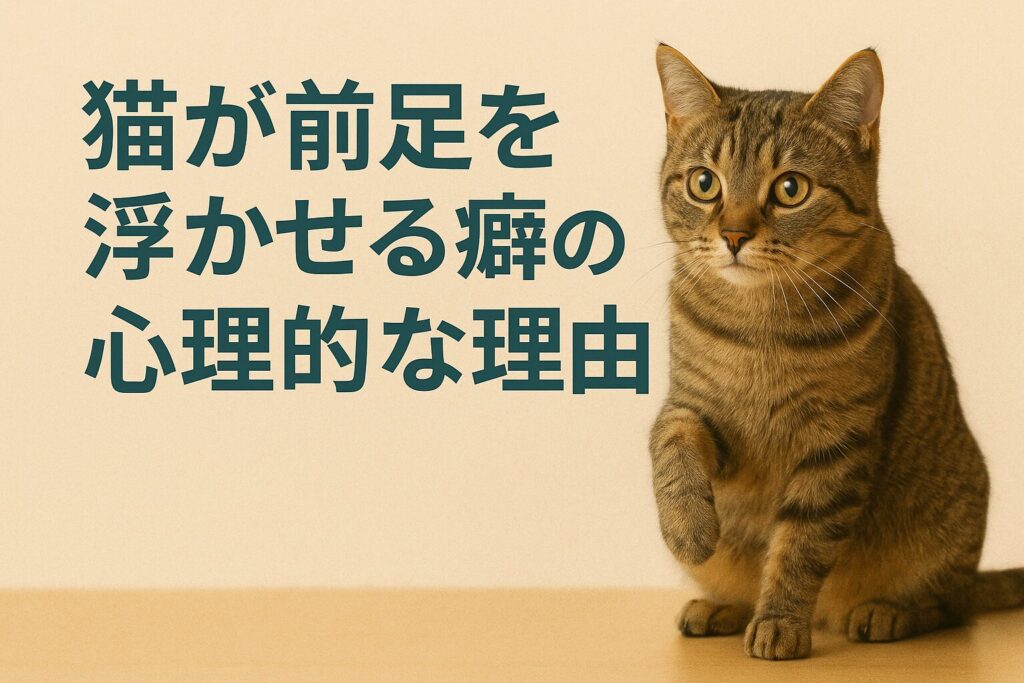 猫が前足を浮かせる癖の心理的な理由