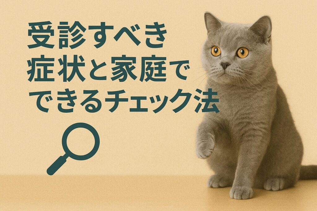 受診すべき症状と家庭でできるチェック法