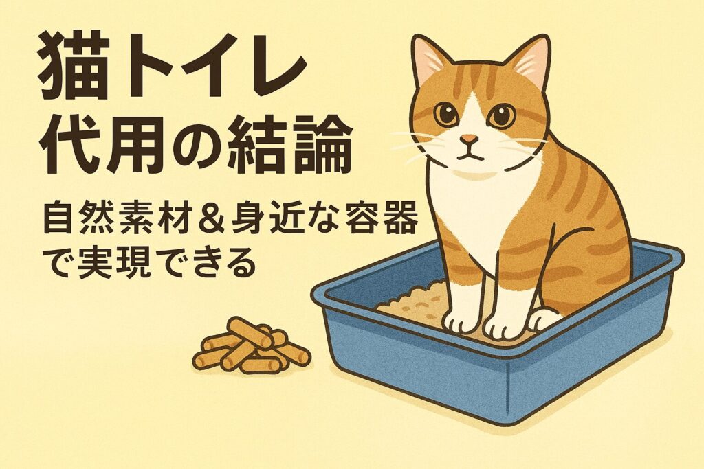 猫 トイレ 代用の結論:自然素材&身近な容器で実現できる
