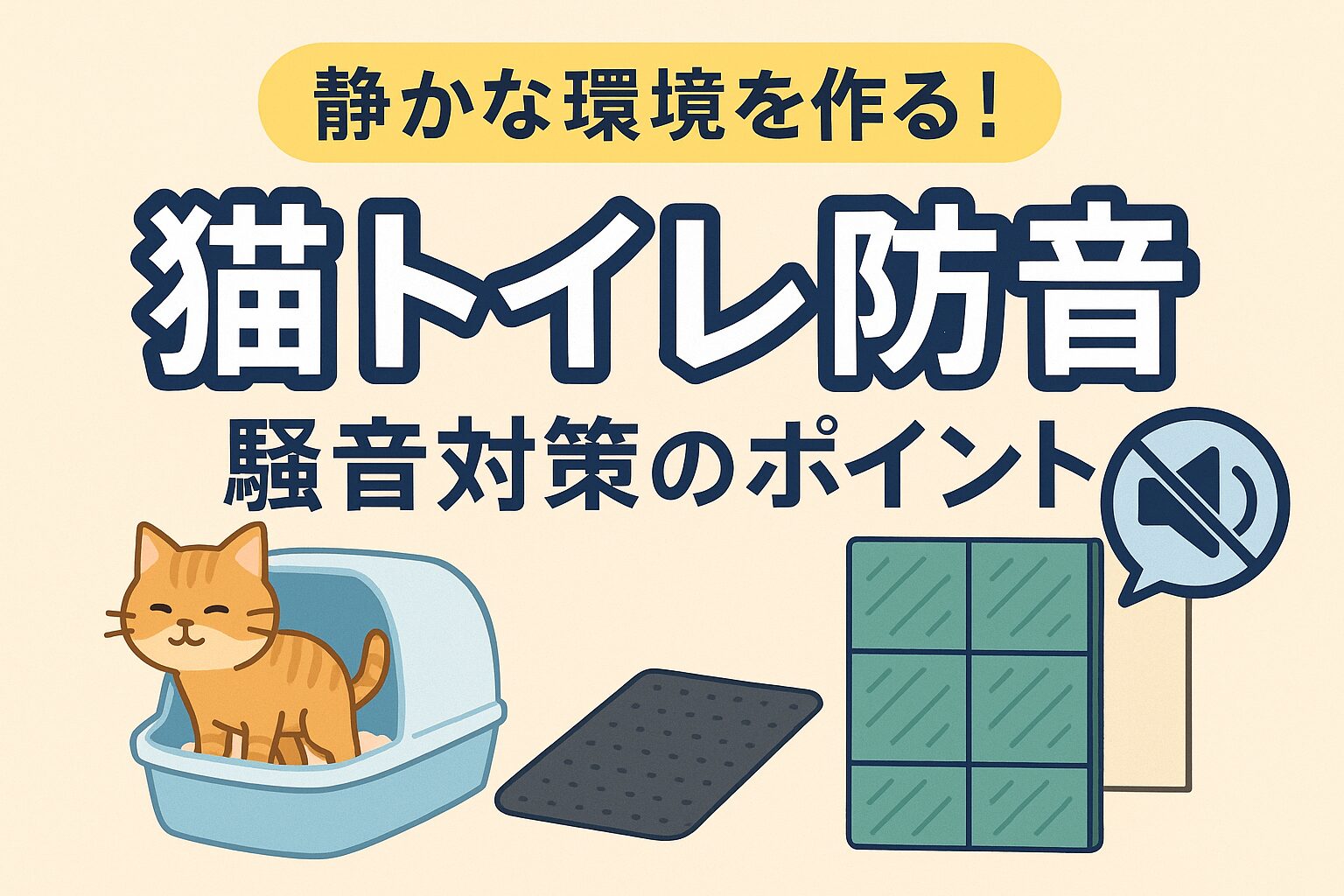 猫トイレの防音対策まとめ｜静かで快適なトイレ環境を整える方法