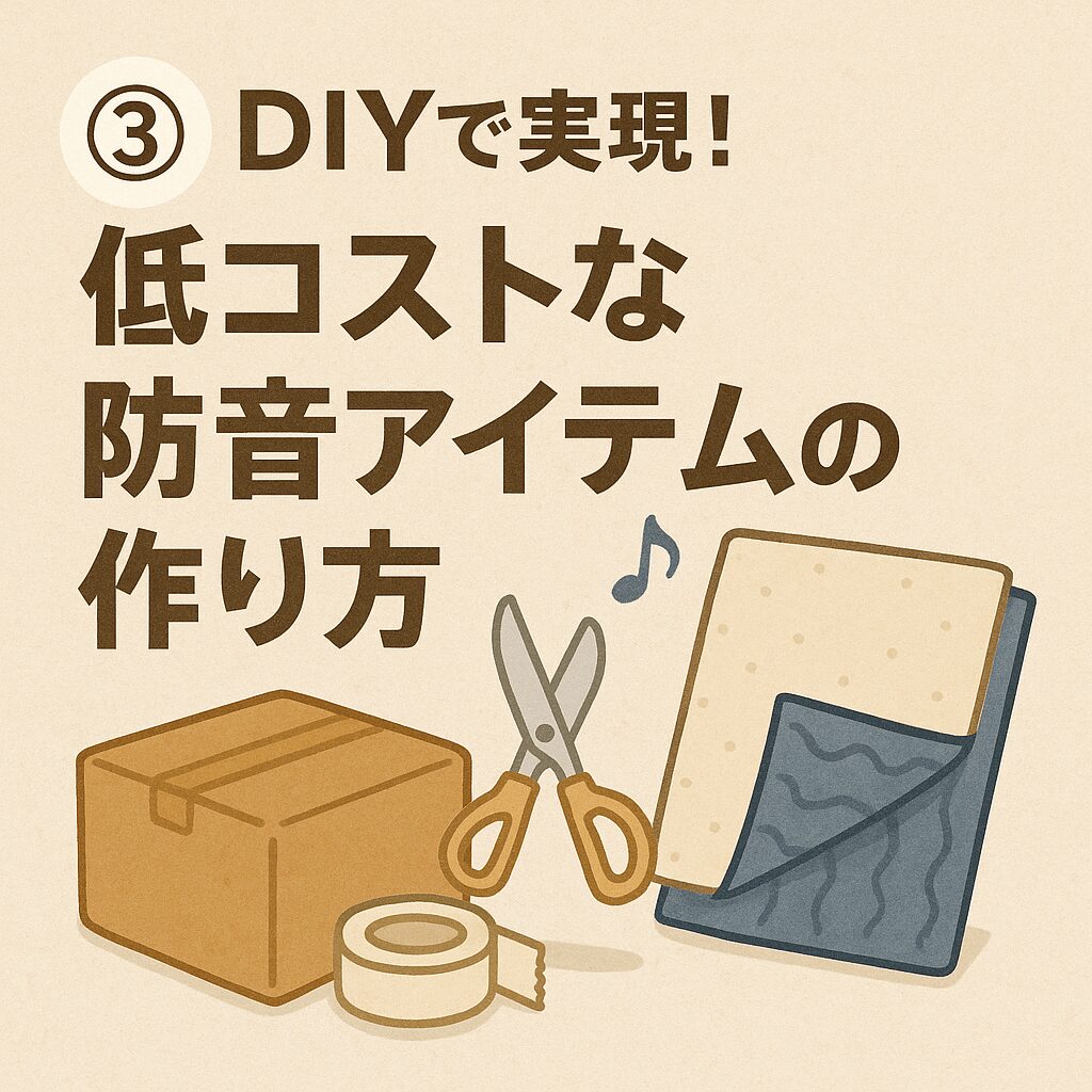③ DIYで実現!低コストな防音アイテムの作り方