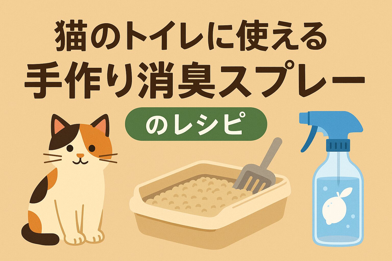 猫のトイレ対策に！手作り消臭スプレーの作り方と使い方