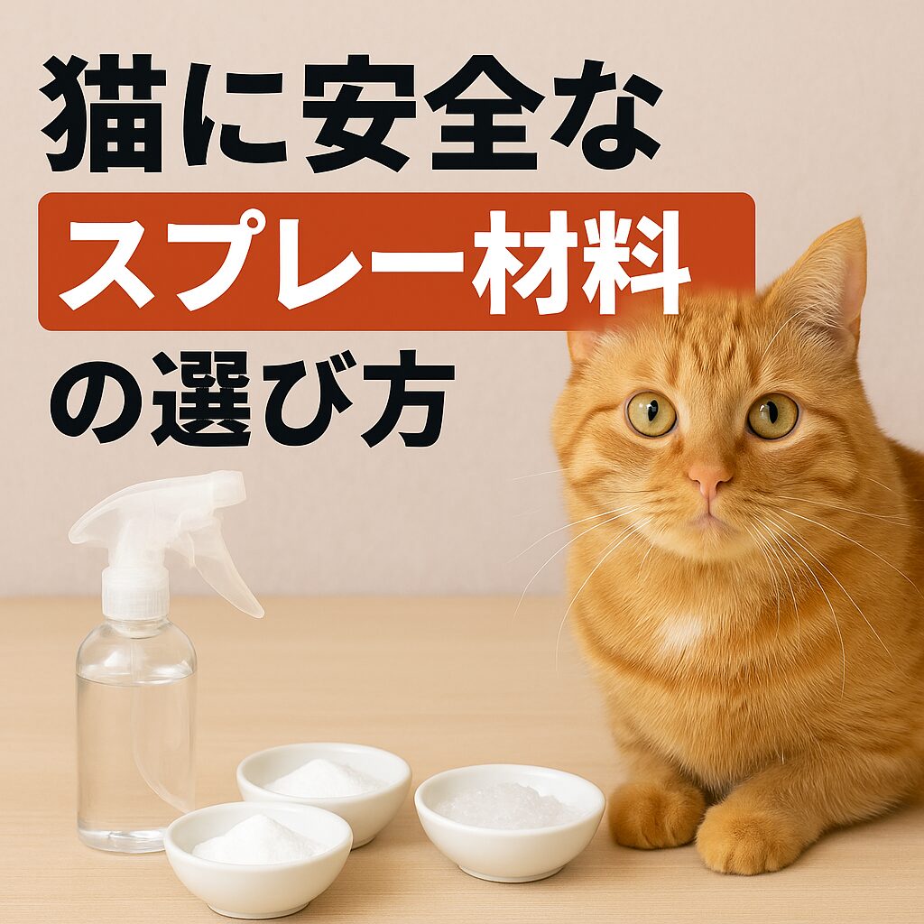 猫に安全なスプレー材料の選び方
