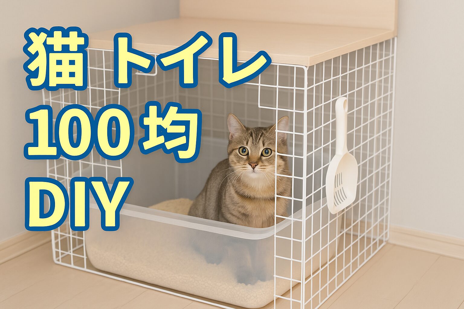 猫トイレは100均でおしゃれ＆快適DIY！必要グッズまとめ