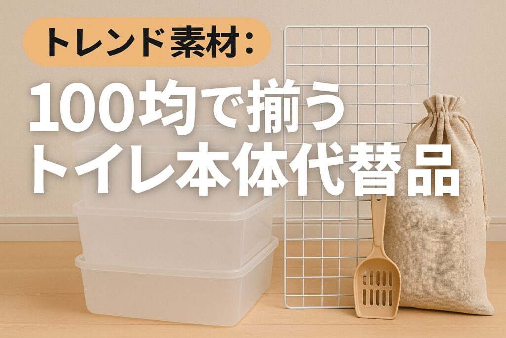 トレンド素材：100均で揃うトイレ本体代替品
