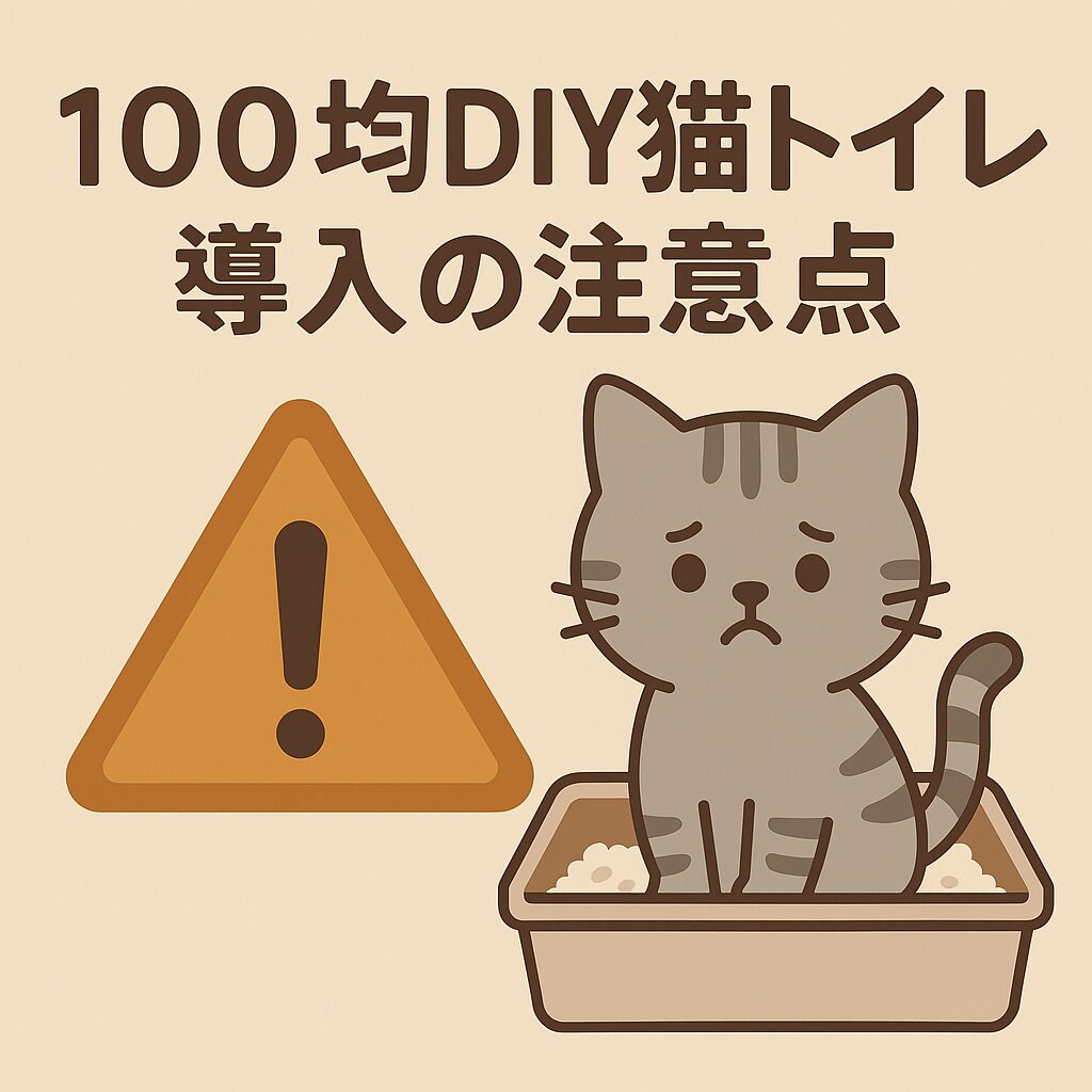 100均DIY猫トイレ導入の注意点