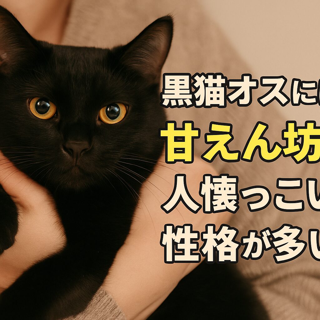 黒猫オスには甘えん坊で人懐っこい性格が多い