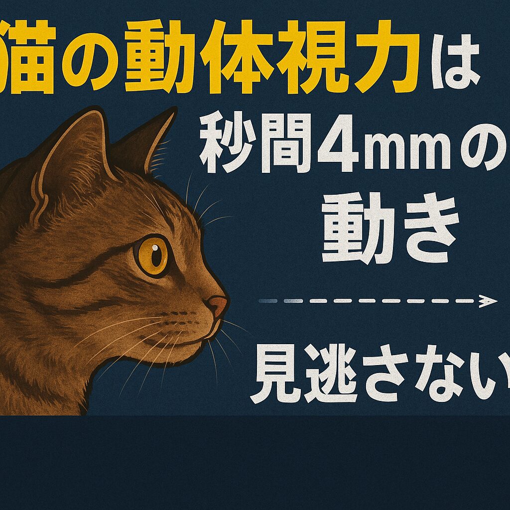 猫の動体視力は「秒間4mmの動き」を見逃さない