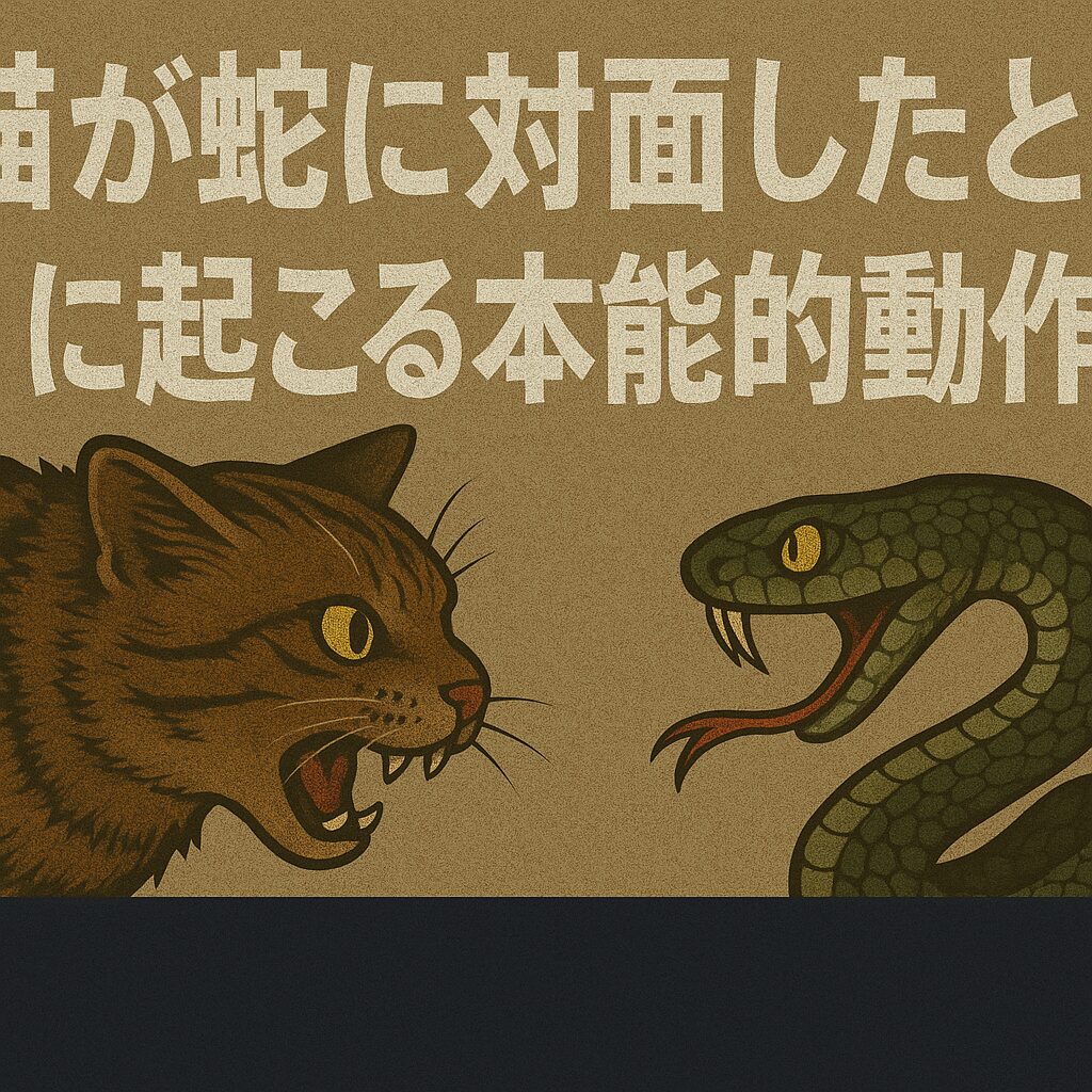 猫が蛇に対面したときに起こる本能的動作