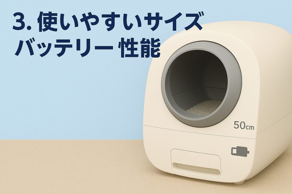 3. 使いやすいサイズ・バッテリー性能