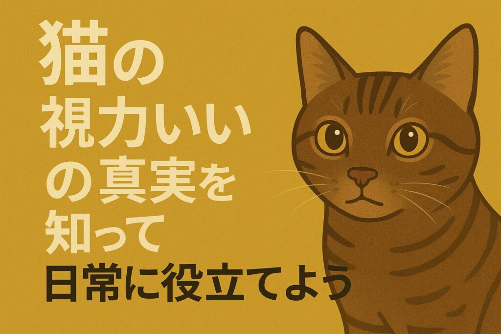 猫 視力いいの真実を知って日常に役立てよう