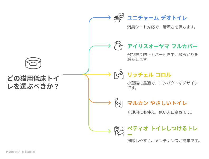 市販で買えるおすすめ低床トイレ5選（全猫向け）