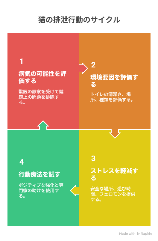 猫がトイレでしゃがまない理由は？病気のサインと安心できる対処法