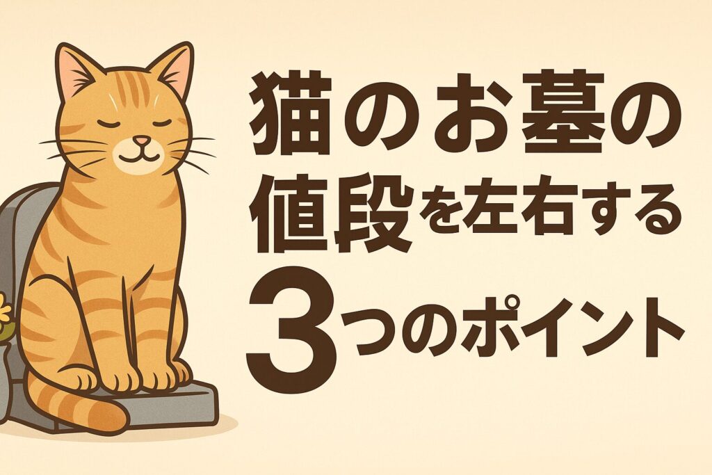 猫のお墓の値段を左右する3つのポイント