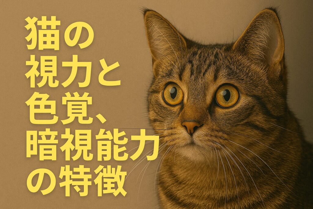 猫の視力と色覚、暗視能力の特徴