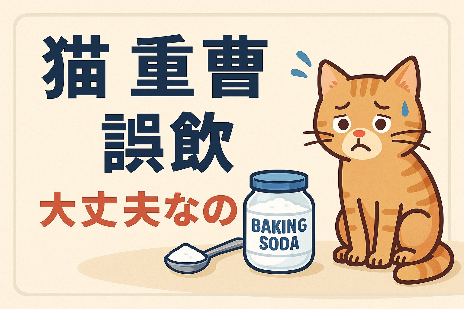 猫　重曹　誤飲