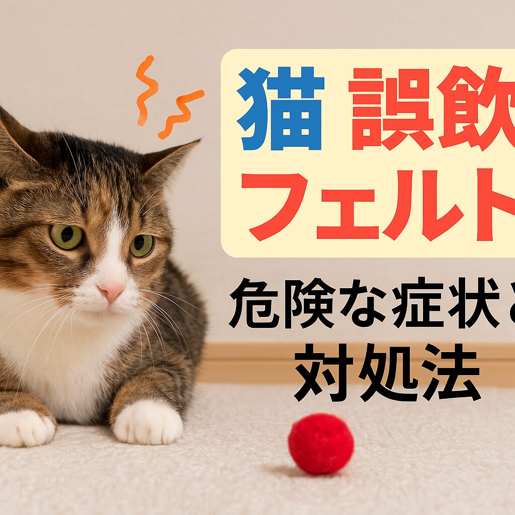 猫のフェルト誤飲対策｜対処法と注意すべき症状