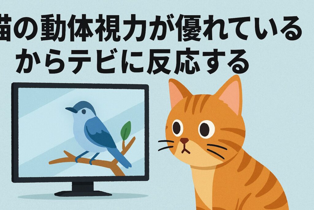 猫の動体視力が優れているからテレビに反応する
