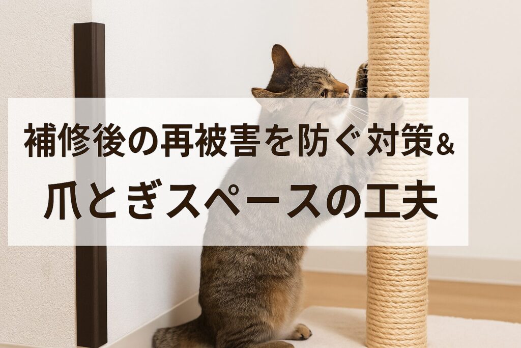 ⑥ 補修後の再被害を防ぐ対策&爪とぎスペースの工夫