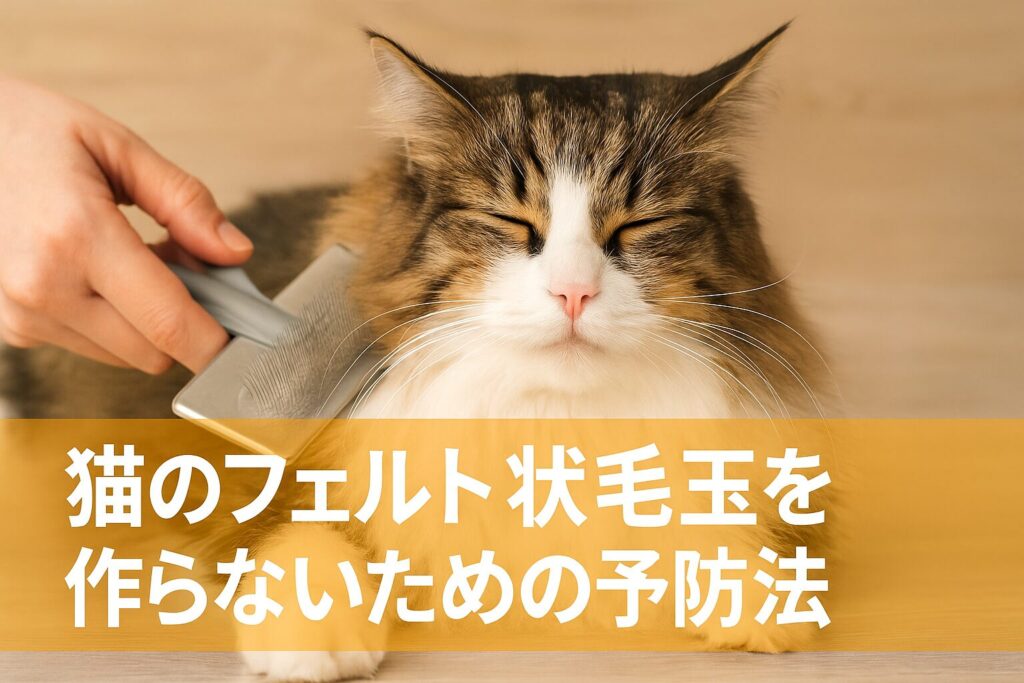 猫のフェルト状毛玉を作らないための予防法