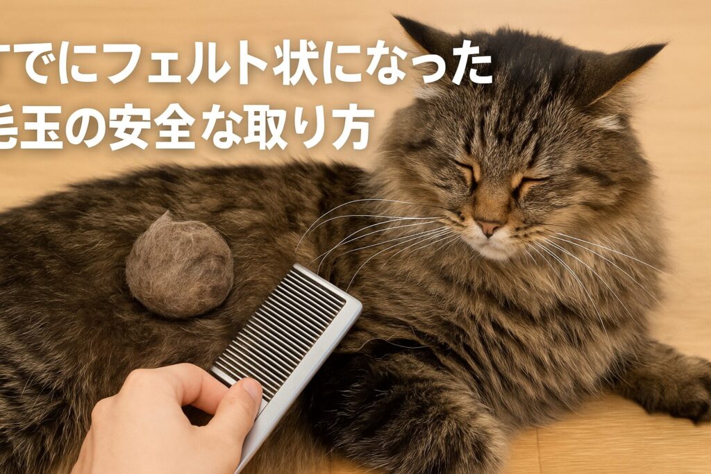 すでにフェルト状になった毛玉の安全な取り方