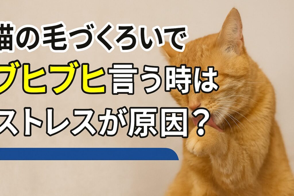 猫の毛づくろいでブヒブヒ言う時はストレスが原因?