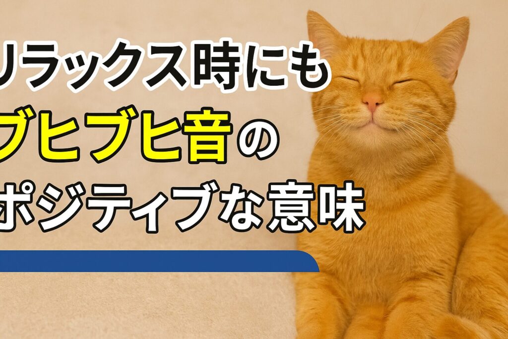 リラックス時にも出る?ブヒブヒ音のポジティブな意味