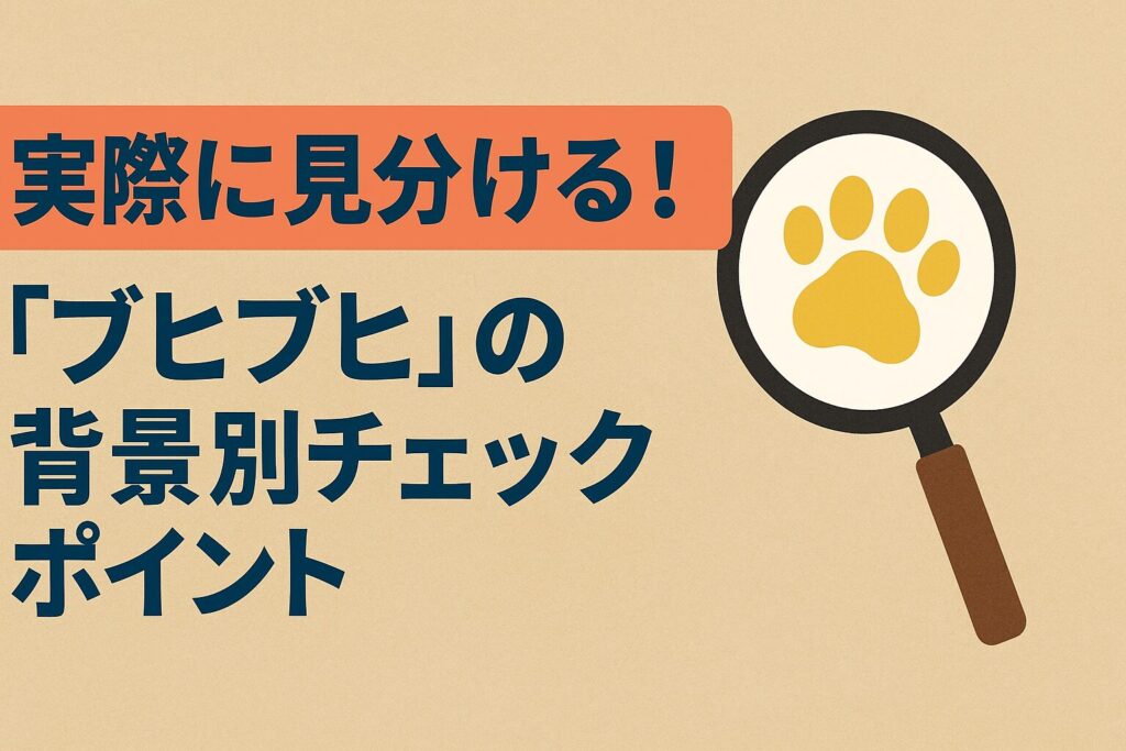 実際に見分ける!「ブヒブヒ」の背景別チェックポイント