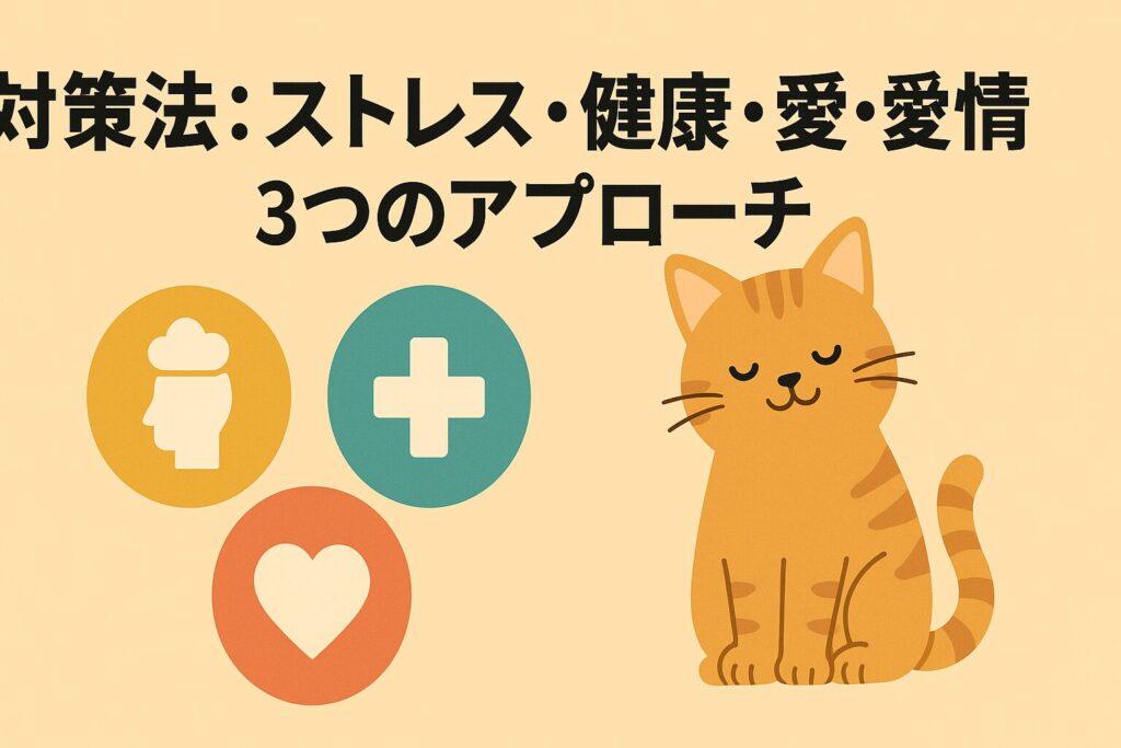 対策法:ストレス・健康・愛情3つのアプローチ