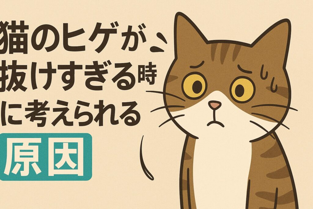 猫ヒゲが抜けすぎる時に考えられる原因