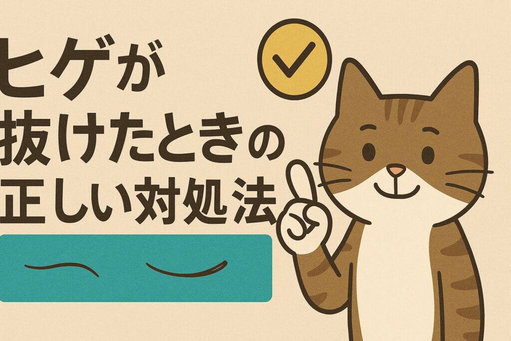 ヒゲが抜けたときの正しい対処法