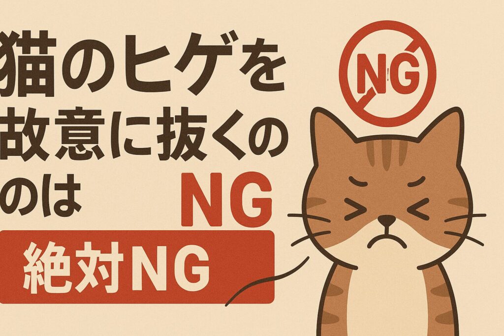 猫のヒゲを故意に抜くのは絶対NG