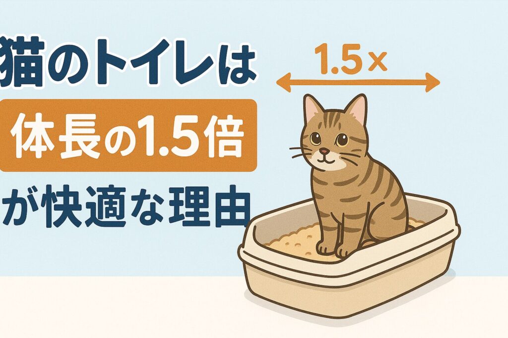 1.猫のトイレは「体長の1.5倍」が快適な理由