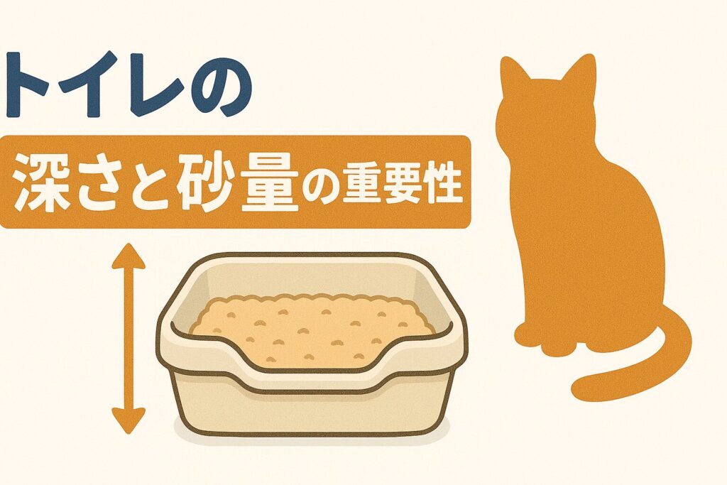 2.トイレの深さと砂量の重要性