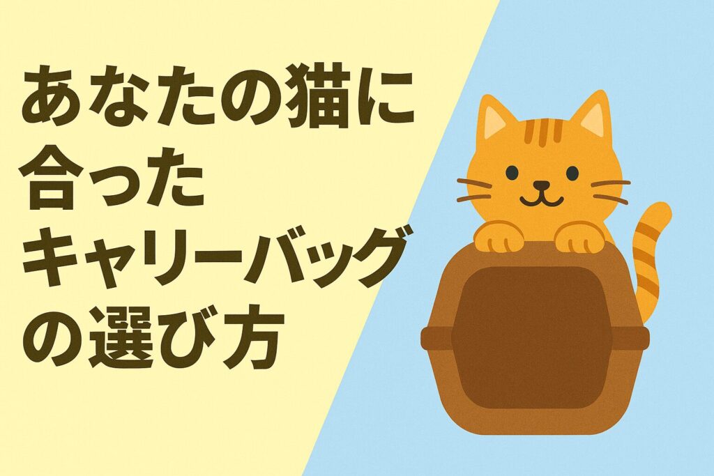 あなたの猫に合ったキャリーバッグの選び方